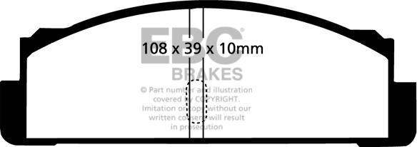 EBC Brakes DP130 - Тормозные колодки, дисковые, комплект autospares.lv