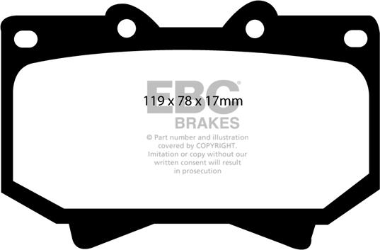 EBC Brakes DP61319 - Тормозные колодки, дисковые, комплект autospares.lv