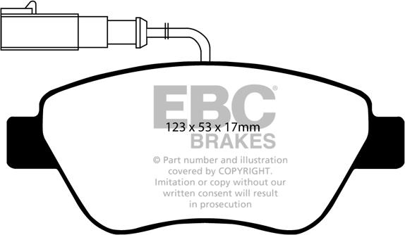 EBC Brakes DP1384 - Тормозные колодки, дисковые, комплект autospares.lv