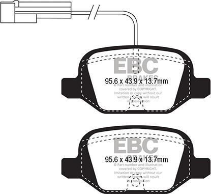 EBC Brakes DP21338/2 - Тормозные колодки, дисковые, комплект autospares.lv