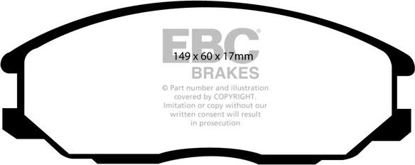 EBC Brakes DP1332 - Тормозные колодки, дисковые, комплект autospares.lv