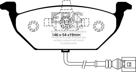 EBC Brakes DP41329R - Тормозные колодки, дисковые, комплект autospares.lv