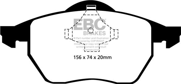 EBC Brakes DP21324 - Тормозные колодки, дисковые, комплект autospares.lv