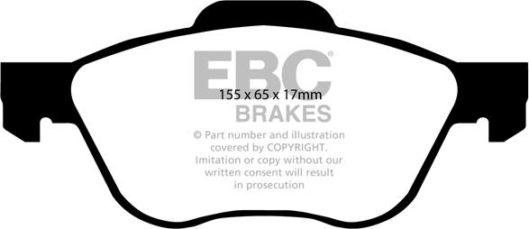 EBC Brakes DP1376 - Тормозные колодки, дисковые, комплект autospares.lv