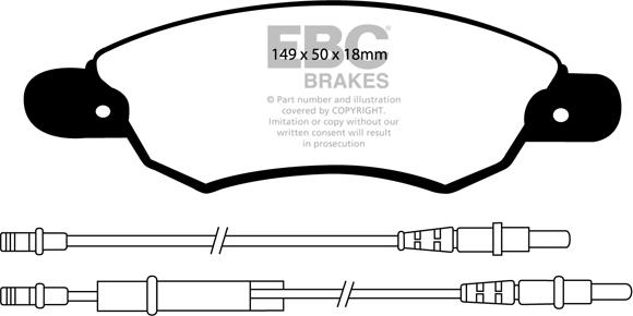 EBC Brakes DP21370 - Тормозные колодки, дисковые, комплект autospares.lv