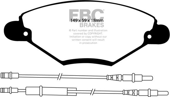 EBC Brakes DP1371 - Тормозные колодки, дисковые, комплект autospares.lv