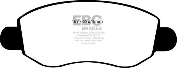 EBC Brakes DP1297 - Тормозные колодки, дисковые, комплект autospares.lv