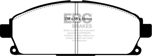 EBC Brakes DP1247 - Тормозные колодки, дисковые, комплект autospares.lv