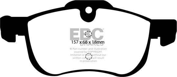 EBC Brakes DP1219 - Тормозные колодки, дисковые, комплект autospares.lv