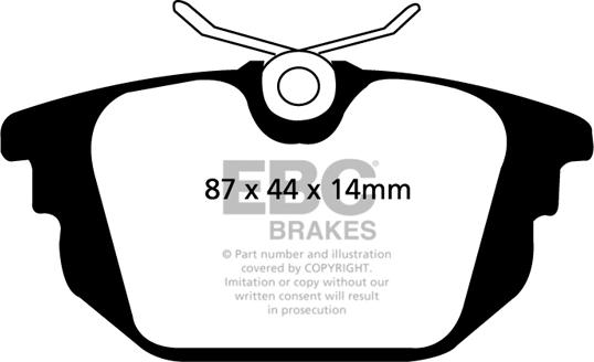 EBC Brakes DP41214R - Тормозные колодки, дисковые, комплект autospares.lv