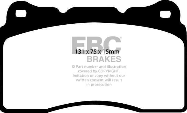 EBC Brakes DP41210R - Тормозные колодки, дисковые, комплект autospares.lv