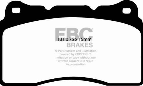 EBC Brakes DP91210 - Тормозные колодки, дисковые, комплект autospares.lv