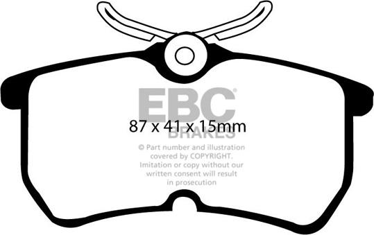 EBC Brakes DP1218 - Тормозные колодки, дисковые, комплект autospares.lv