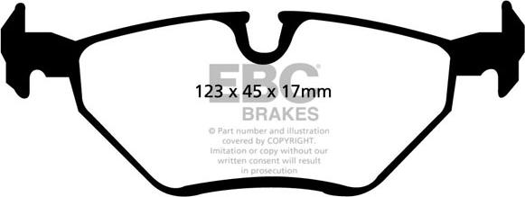 EBC Brakes DP1289 - Тормозные колодки, дисковые, комплект autospares.lv