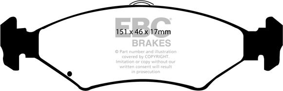 EBC Brakes DP1237 - Тормозные колодки, дисковые, комплект autospares.lv