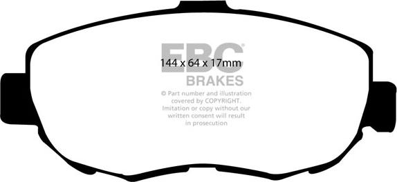 EBC Brakes DP21223 - Тормозные колодки, дисковые, комплект autospares.lv