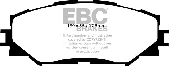 EBC Brakes DP1791 - Тормозные колодки, дисковые, комплект autospares.lv