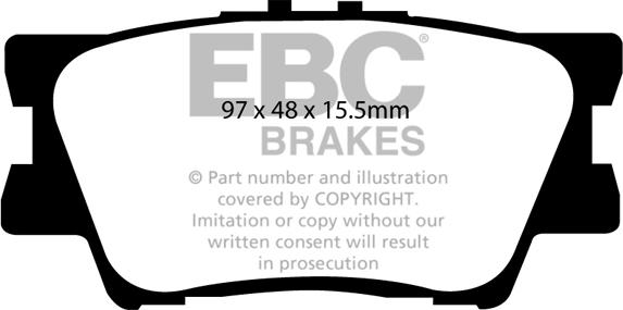 EBC Brakes DP61793 - Тормозные колодки, дисковые, комплект autospares.lv