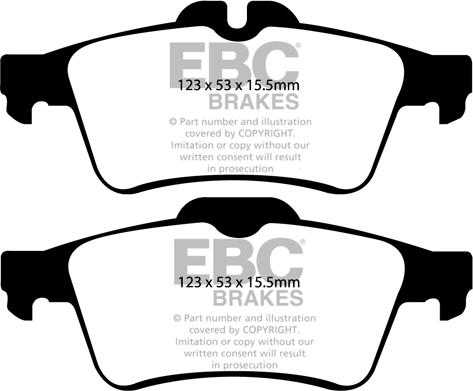 EBC Brakes DP1749 - Тормозные колодки, дисковые, комплект autospares.lv