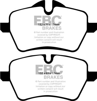 EBC Brakes DP21789 - Тормозные колодки, дисковые, комплект autospares.lv