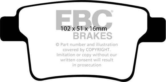 EBC Brakes DP21731 - Тормозные колодки, дисковые, комплект autospares.lv