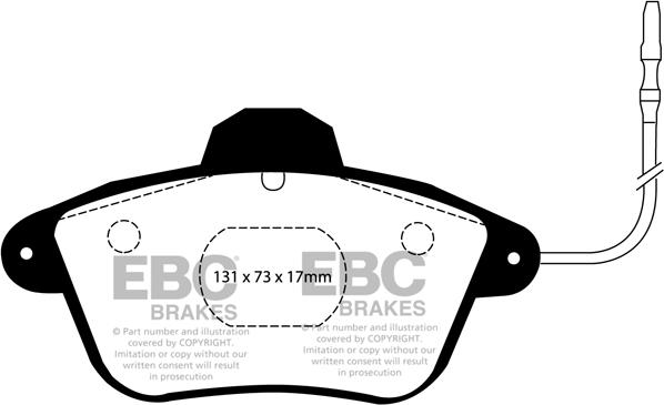 EBC Brakes DP882 - Тормозные колодки, дисковые, комплект autospares.lv