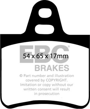 EBC Brakes DP350 - Тормозные колодки, дисковые, комплект autospares.lv