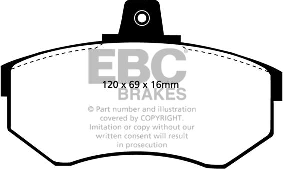 EBC Brakes DP3692 - Тормозные колодки, дисковые, комплект autospares.lv