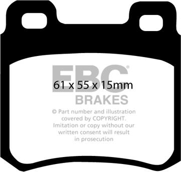 EBC Brakes DP3671C - Тормозные колодки, дисковые, комплект autospares.lv