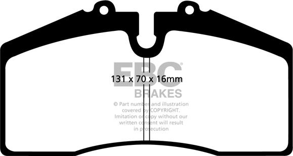 EBC Brakes DP31014C - Тормозные колодки, дисковые, комплект autospares.lv