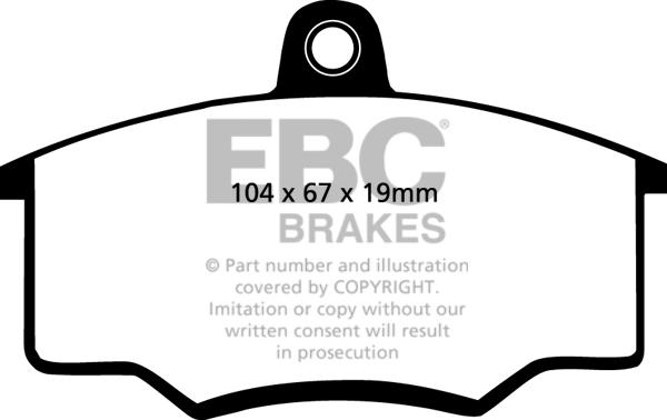 EBC Brakes DP310 - Тормозные колодки, дисковые, комплект autospares.lv