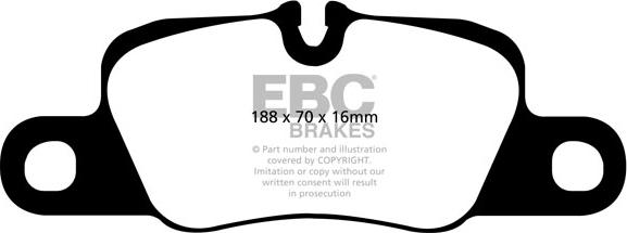 EBC Brakes DP41858R - Тормозные колодки, дисковые, комплект autospares.lv
