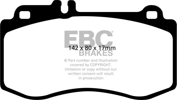 EBC Brakes DP31857C - Тормозные колодки, дисковые, комплект autospares.lv
