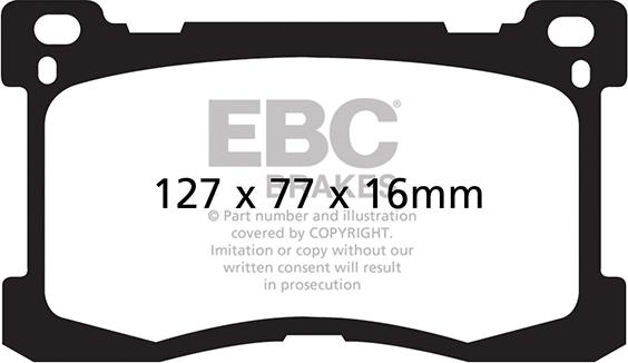 EBC Brakes DP31882C - Тормозные колодки, дисковые, комплект autospares.lv