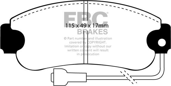 EBC Brakes DP385 - Тормозные колодки, дисковые, комплект autospares.lv