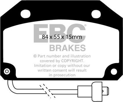 EBC Brakes DP332 - Тормозные колодки, дисковые, комплект autospares.lv