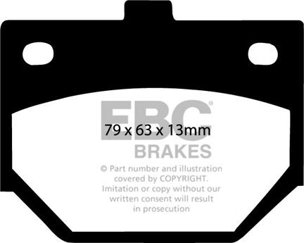 EBC Brakes DP329 - Тормозные колодки, дисковые, комплект autospares.lv