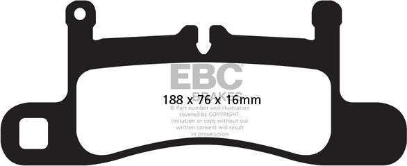 EBC Brakes DP42098R - Тормозные колодки, дисковые, комплект autospares.lv