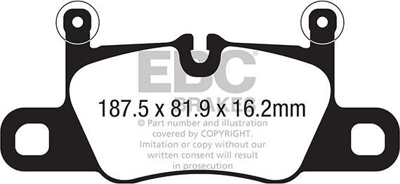 EBC Brakes DP32371C - Тормозные колодки, дисковые, комплект autospares.lv