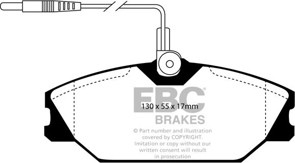 EBC Brakes DP3949C - Тормозные колодки, дисковые, комплект autospares.lv