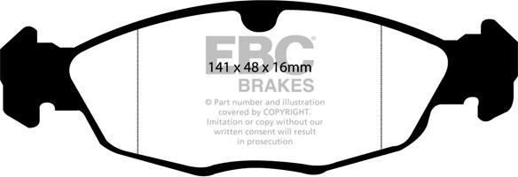 EBC Brakes DP940 - Тормозные колодки, дисковые, комплект autospares.lv