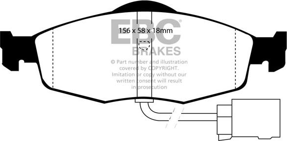 EBC Brakes DP2955 - Тормозные колодки, дисковые, комплект autospares.lv