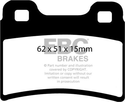 EBC Brakes DP2953 - Тормозные колодки, дисковые, комплект autospares.lv