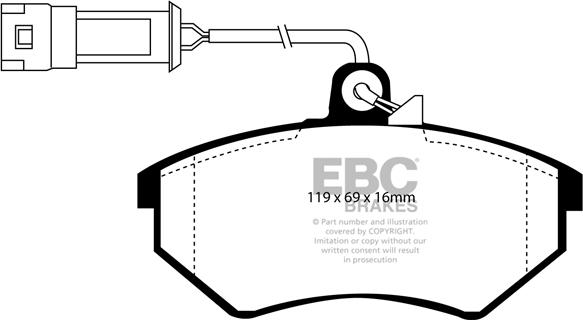 EBC Brakes DP2982/2 - Тормозные колодки, дисковые, комплект autospares.lv