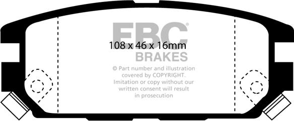 EBC Brakes DP2987 - Тормозные колодки, дисковые, комплект autospares.lv