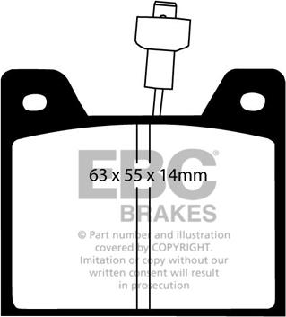 EBC Brakes DP292 - Тормозные колодки, дисковые, комплект autospares.lv