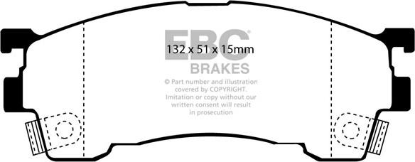 EBC Brakes DP2971 - Тормозные колодки, дисковые, комплект autospares.lv