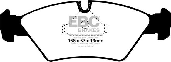 EBC Brakes DP8414RP1 - Комплект высокоэффективных тормозных колодок autospares.lv