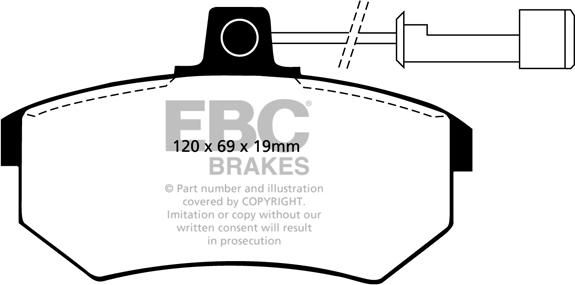 EBC Brakes DP2486 - Тормозные колодки, дисковые, комплект autospares.lv