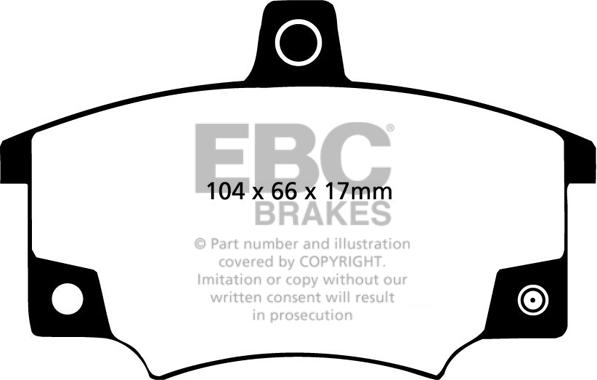 EBC Brakes DP2420/2 - Тормозные колодки, дисковые, комплект autospares.lv